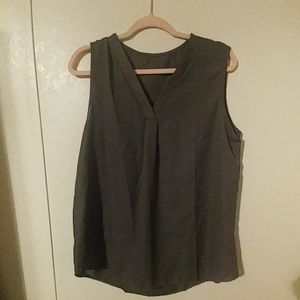 Olive Green Sleeveless Blouse